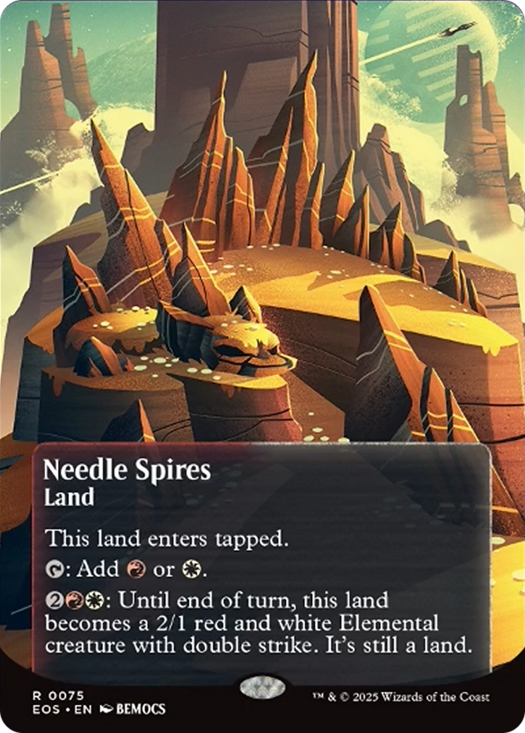 Needle Spires (0075) (Borderless) [Edge of Eternities: Stellar Sights] | Dragon's Lair Comics and Fantasy Houston TX