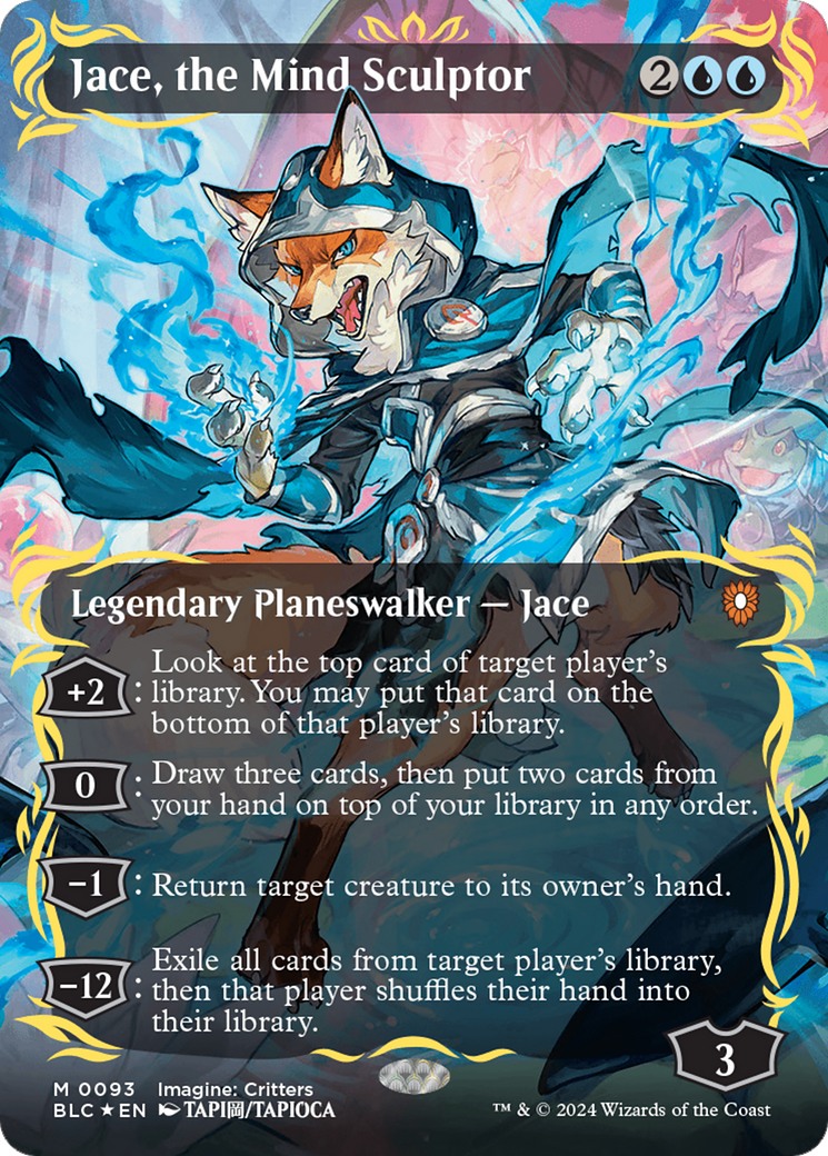 Jace, the Mind Sculptor (Borderless) (Raised Foil) [Bloomburrow Commander] | Dragon's Lair Comics and Fantasy Houston TX