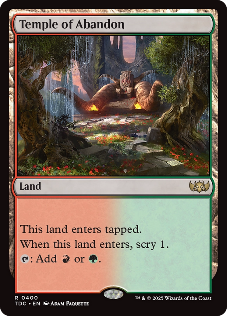 Temple of Abandon [Tarkir: Dragonstorm Commander] | Dragon's Lair Comics and Fantasy Houston TX