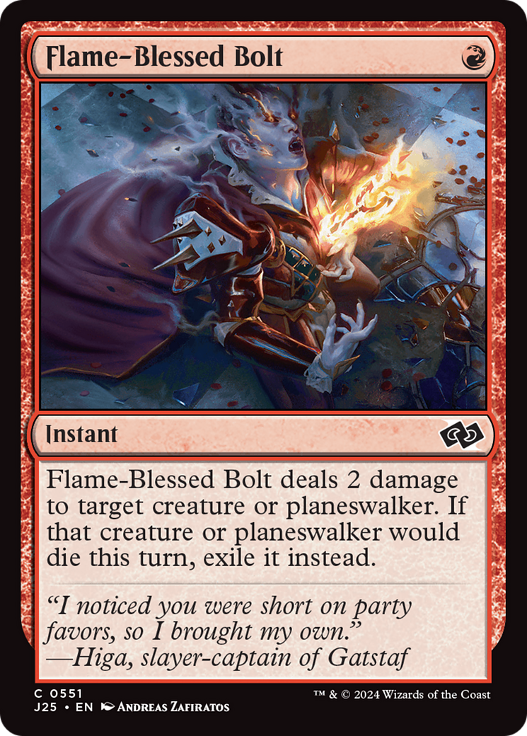 Flame-Blessed Bolt [Foundations Jumpstart] | Dragon's Lair Comics and Fantasy Houston TX