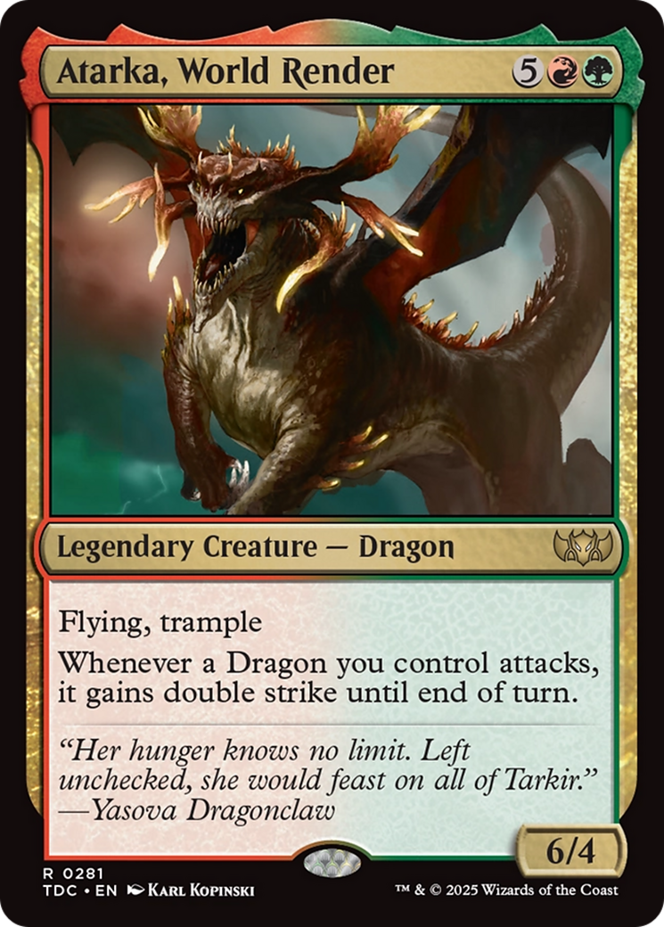 Atarka, World Render [Tarkir: Dragonstorm Commander] | Dragon's Lair Comics and Fantasy Houston TX