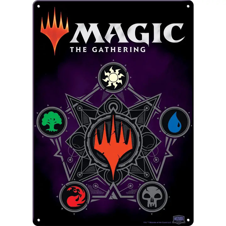 Magic the Gathering Mana Symbols Metal Sign (11.5" X 8.25") | Dragon's Lair Comics and Fantasy Houston TX
