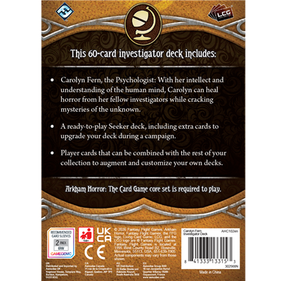 Arkham Horror: The Card Game - Carolyn Fern Investigator Deck | Odin's Place