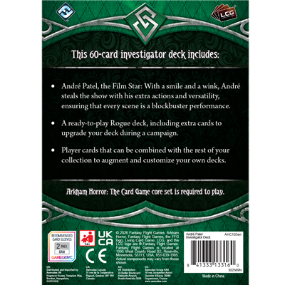 Arkham Horror: The Card Game - André Patel Investigator Deck | Odin's Place