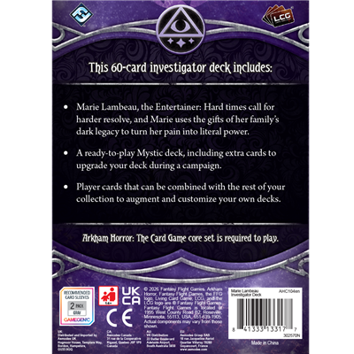 Arkham Horror: The Card Game - Marie Lambeau Investigator Deck | Odin's Place