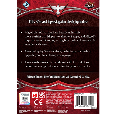 Arkham Horror: The Card Game - Miguel de la Cruz Investigator Deck | Odin's Place