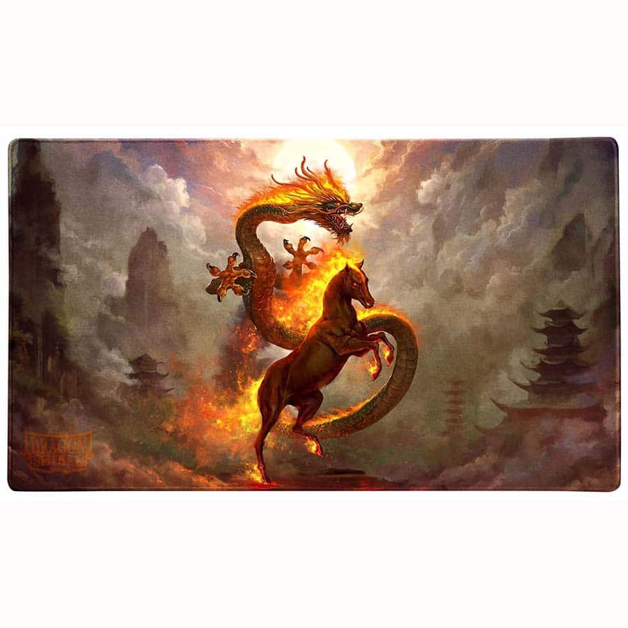 Dragon Shield Art Playmat: Fire Horse Lunar New Year 2026 | Dragon's Lair Comics and Fantasy Houston TX