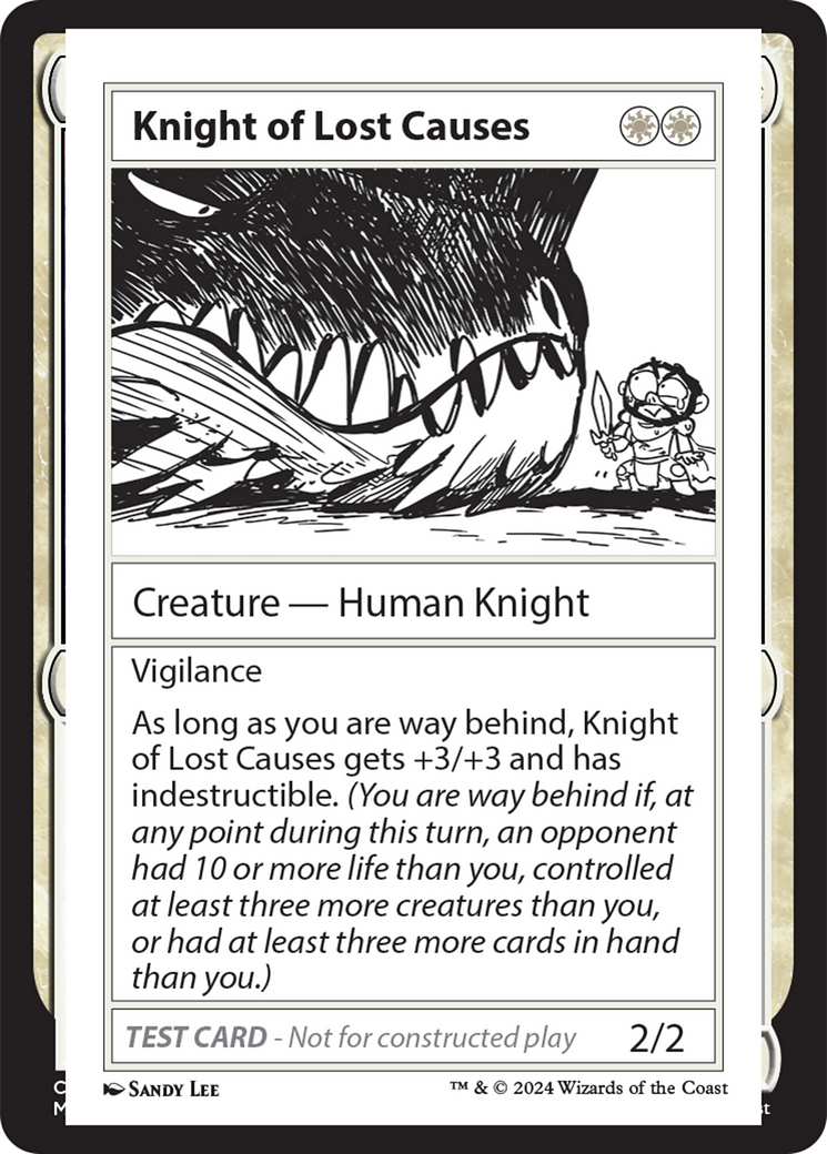 Knight of Lost Causes [Mystery Booster 2 Playtest Cards] | Dragon's Lair Comics and Fantasy Houston TX
