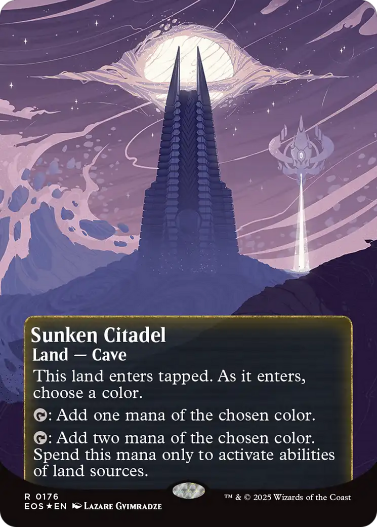 Sunken Citadel (0176) (Borderless) (Galaxy Foil) [Edge of Eternities: Stellar Sights] | Dragon's Lair Comics and Fantasy Houston TX