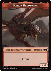 Karox Bladewing // Copy Double-Sided Token [Tarkir: Dragonstorm Commander Tokens] | Dragon's Lair Comics and Fantasy Houston TX