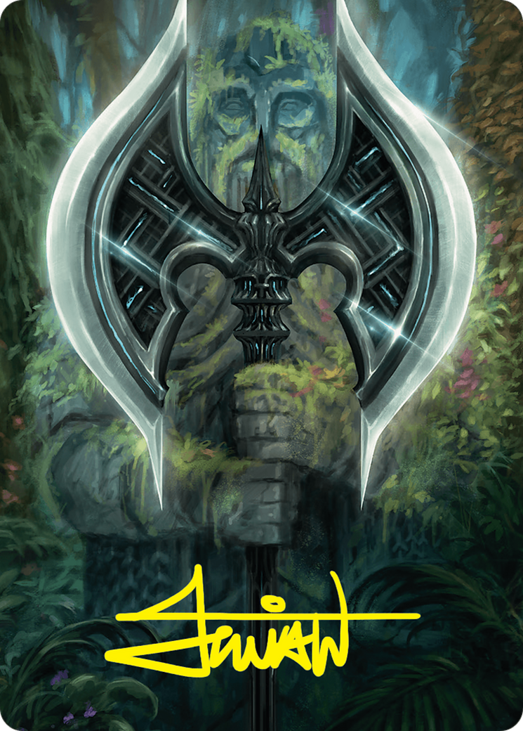 Leyline Axe Art Card (49/54) (Gold-Stamped Signature) [Foundations Art Series] | Dragon's Lair Comics and Fantasy Houston TX