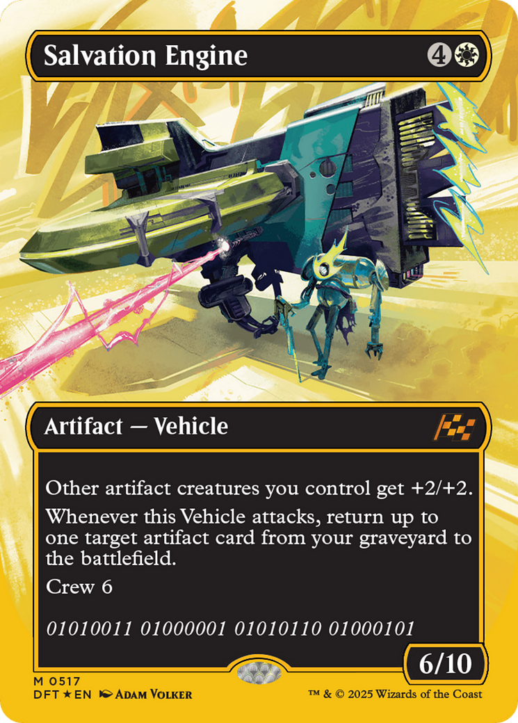 Salvation Engine (Borderless) (First-Place Foil) [Aetherdrift] | Dragon's Lair Comics and Fantasy Houston TX