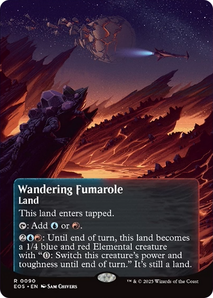 Wandering Fumarole (0090) (Borderless) [Edge of Eternities: Stellar Sights] | Dragon's Lair Comics and Fantasy Houston TX