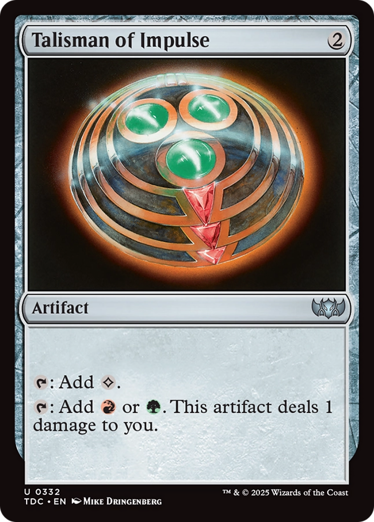 Talisman of Impulse [Tarkir: Dragonstorm Commander] | Dragon's Lair Comics and Fantasy Houston TX