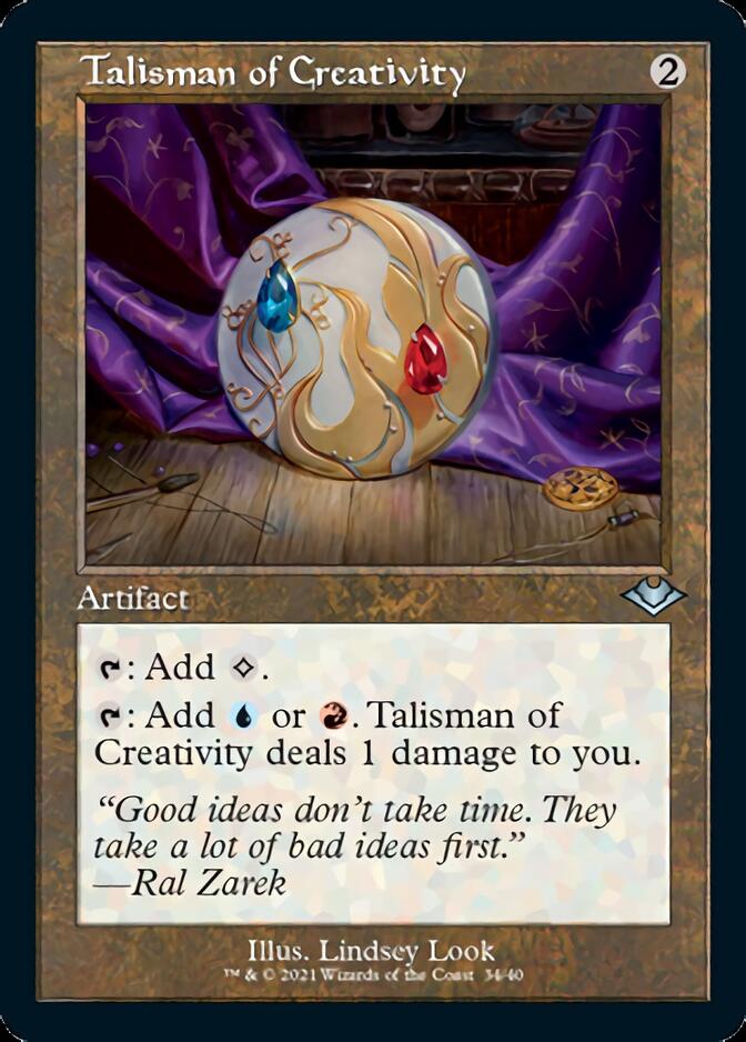 Talisman of Creativity (Retro Foil Etched) [Modern Horizons] | Dragon's Lair Comics and Fantasy Houston TX