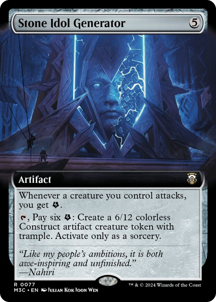Stone Idol Generator (Extended Art) [Modern Horizons 3 Commander] | Dragon's Lair Comics and Fantasy Houston TX