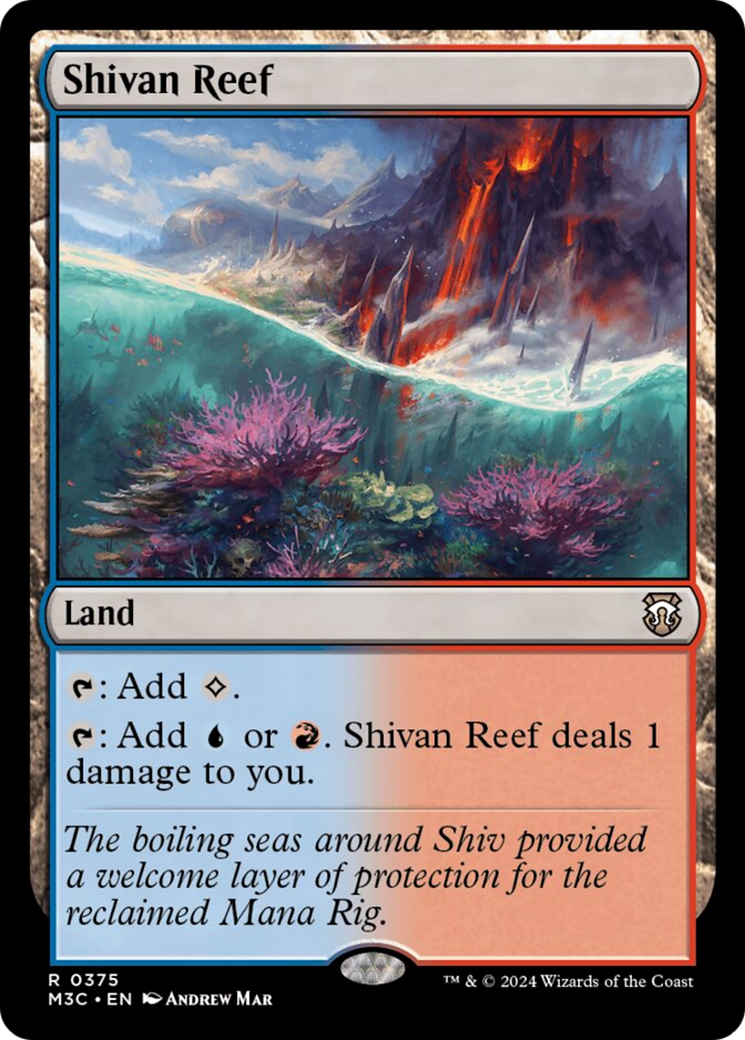 Shivan Reef (Ripple Foil) [Modern Horizons 3 Commander] | Dragon's Lair Comics and Fantasy Houston TX