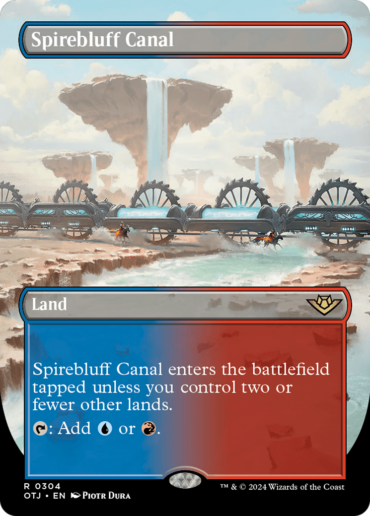 Spirebluff Canal (Borderless) [Outlaws of Thunder Junction] | Dragon's Lair Comics and Fantasy Houston TX