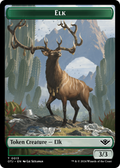 Treasure // Elk Double-Sided Token [Outlaws of Thunder Junction Tokens] | Dragon's Lair Comics and Fantasy Houston TX