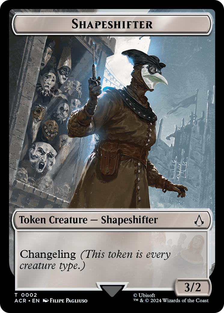 Assassin // Shapeshifter Double-Sided Token [Assassin's Creed Tokens] | Dragon's Lair Comics and Fantasy Houston TX