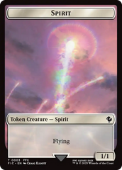 Spirit // Squid Double-Sided Token (Surge Foil) [FINAL FANTASY Commander Tokens] | Dragon's Lair Comics and Fantasy Houston TX