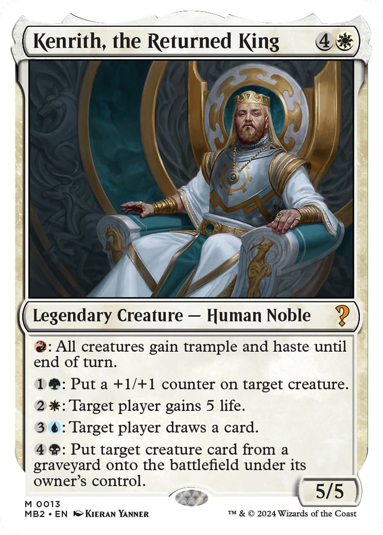 Kenrith, the Returned King (White Border) [Mystery Booster 2] | Dragon's Lair Comics and Fantasy Houston TX