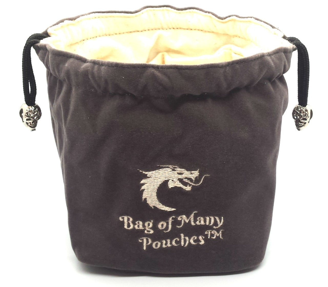 Old School Dice Bag of Many Pouches: Gray | Odin's Place