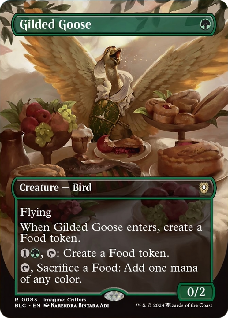 Gilded Goose (Borderless) [Bloomburrow Commander] | Dragon's Lair Comics and Fantasy Houston TX