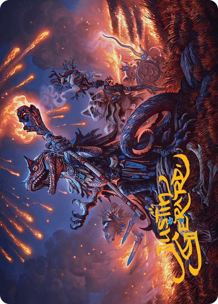 Valley Flamecaller Art Card (Gold-Stamped Signature) [Bloomburrow Art Series] | Dragon's Lair Comics and Fantasy Houston TX