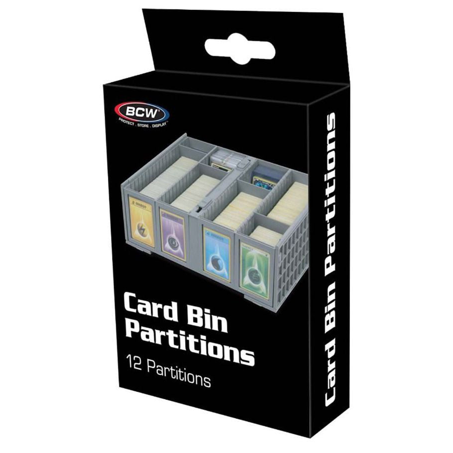 BCW Plastic Card Partitions - Grey (12-Pack) | Odin's Place