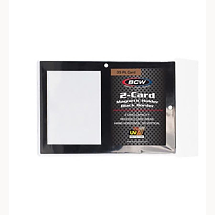 BCW Magnetic 2-Card Holder 35 PT Black Border (1-2MCH-35-BLK) | Dragon's Lair Comics and Fantasy Houston TX