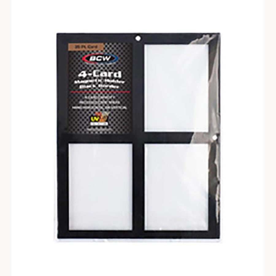 BCW Magnetic 4-Card Holder 35 PT Black Border (1-4MCH-35-BLK) | Dragon's Lair Comics and Fantasy Houston TX