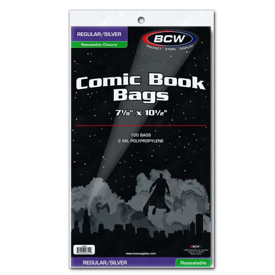 BCW Supplies: Silver Age Comic Bags 7 1/8X10 1/2 Resealable (1-SIL-R) | Dragon's Lair Comics and Fantasy Houston TX