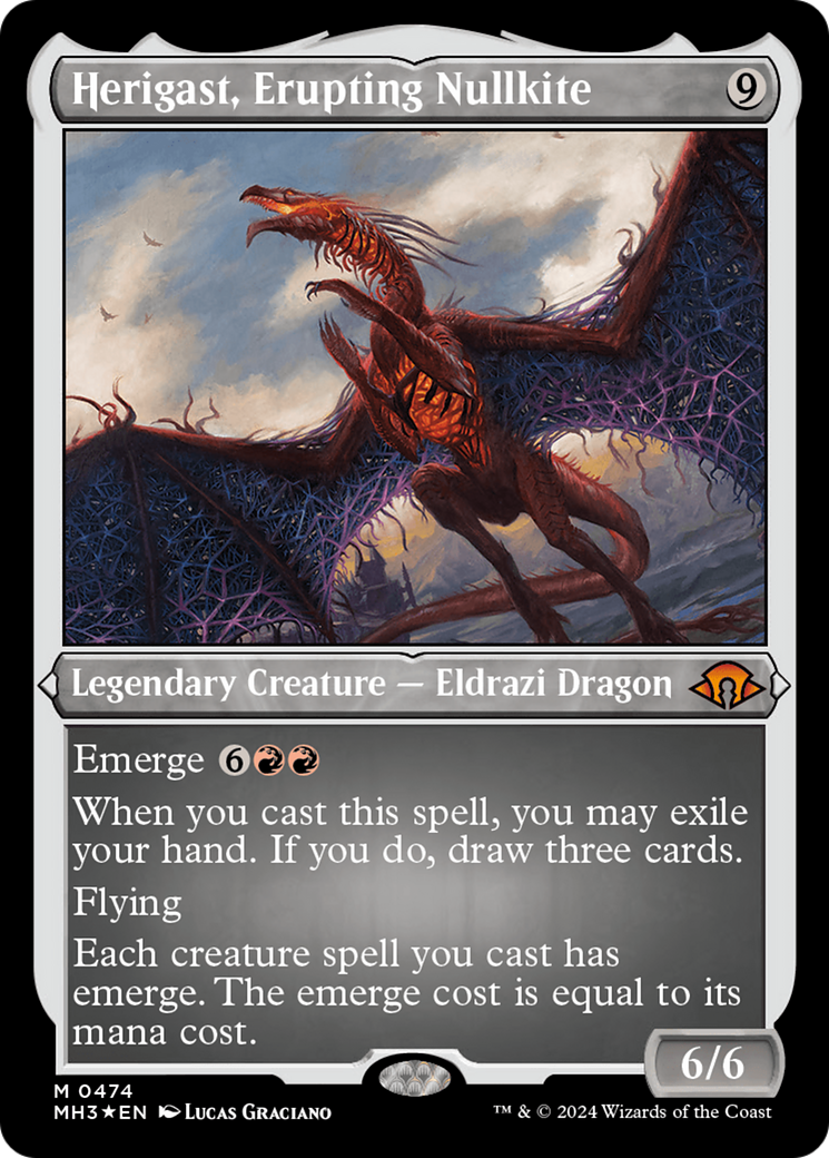 Herigast, Erupting Nullkite (Foil Etched) [Modern Horizons 3] | Dragon's Lair Comics and Fantasy Houston TX