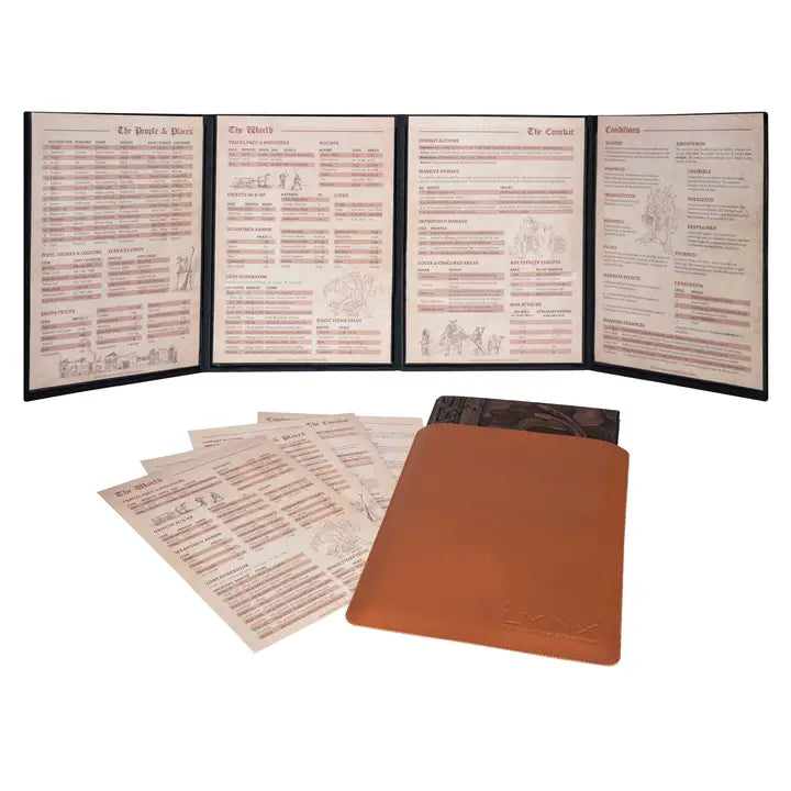 QMDirect 3D Faux-Leather Customizable Game Master Screen (Dm/Gm) | Dragon's Lair Comics and Fantasy Houston TX