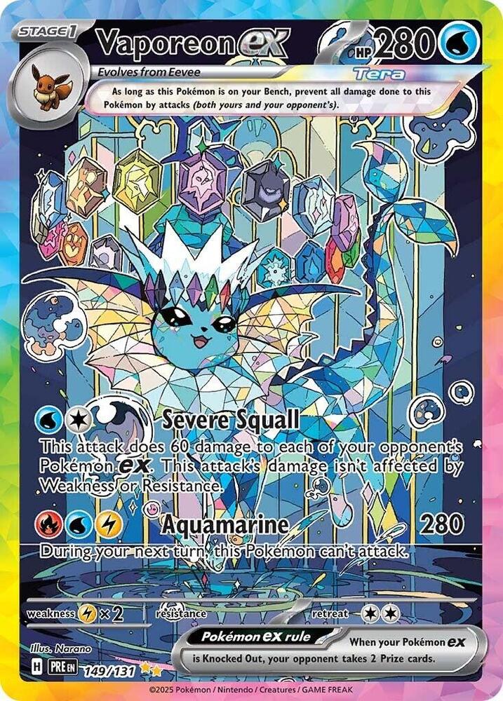 Vaporeon ex (149/131) [Scarlet & Violet: Prismatic Evolutions] | Dragon's Lair Comics and Fantasy Houston TX