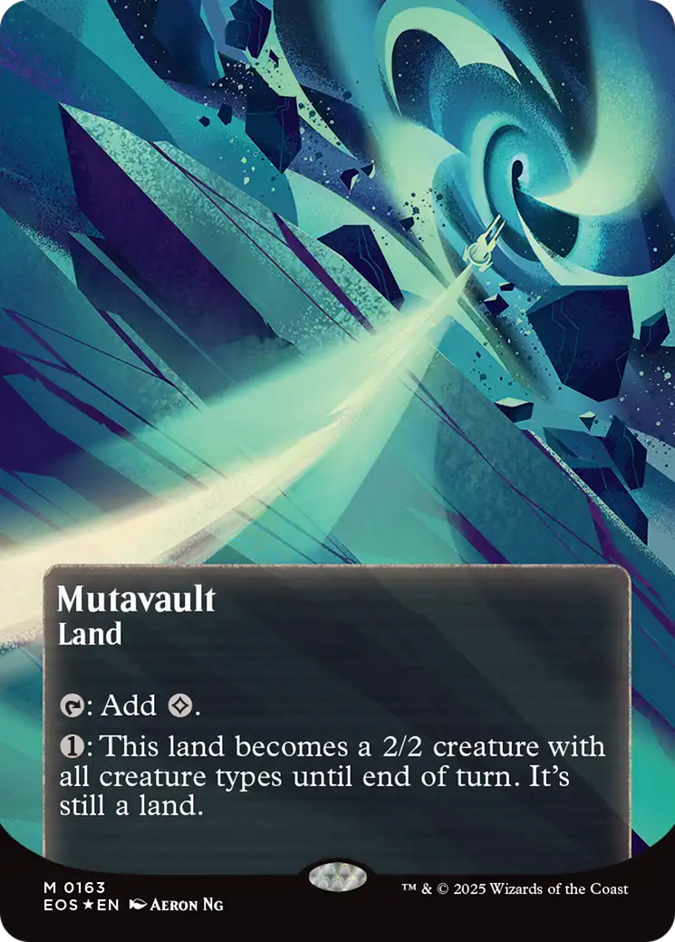 Mutavault (0163) (Borderless) (Galaxy Foil) [Edge of Eternities: Stellar Sights] | Dragon's Lair Comics and Fantasy Houston TX