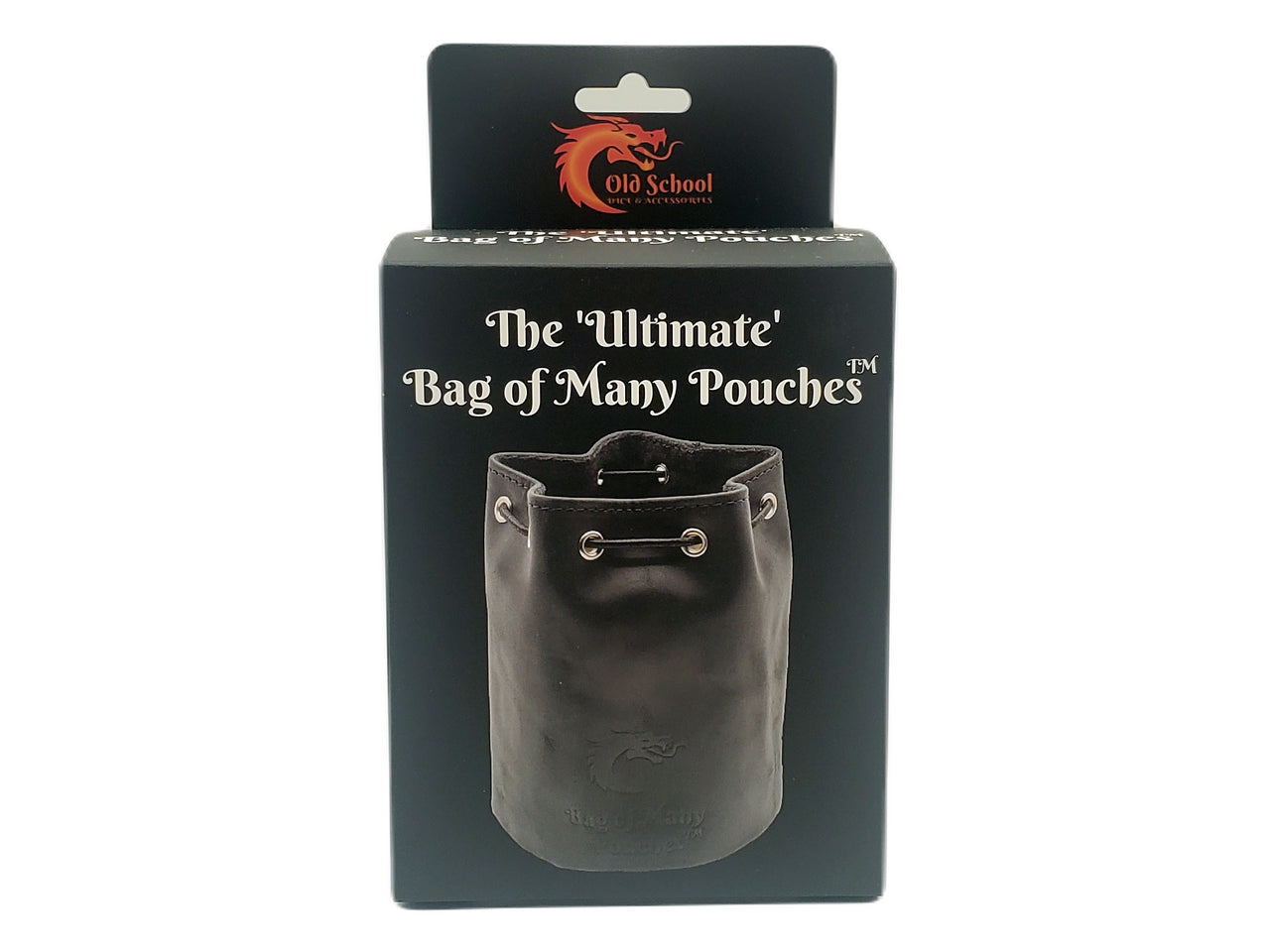 Old School Dice: Ultimate Bag of Many Pouches Dice Bag - Black Leather | Dragon's Lair Comics and Fantasy Houston TX