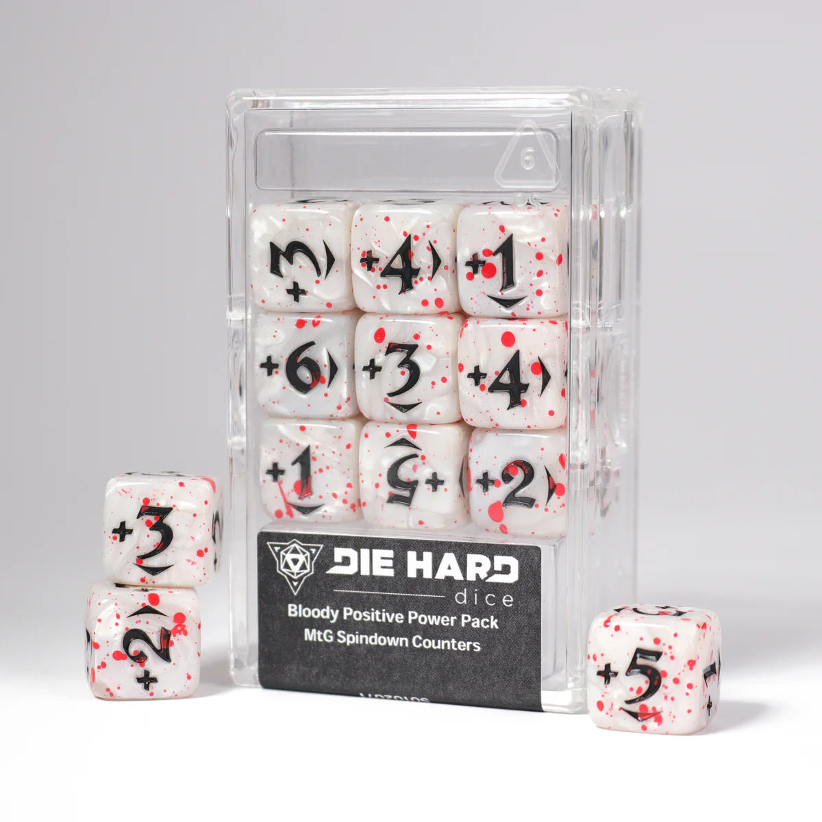 Die Hard Dice MtG Spindown Counters - Bloody Positive Power Pack, White | Odin's Place