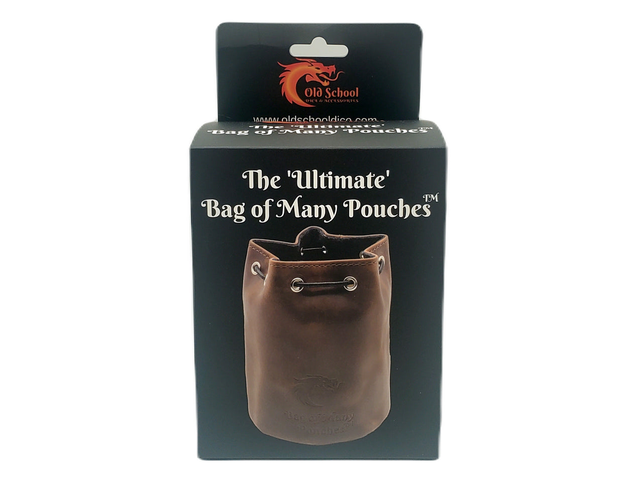 Old School Dice: Ultimate Bag of Many Pouches Dice Bag - Brown Leather | Dragon's Lair Comics and Fantasy Houston TX