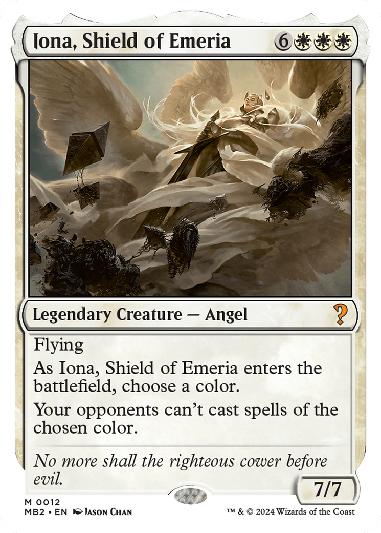 Iona, Shield of Emeria (White Border) [Mystery Booster 2] | Dragon's Lair Comics and Fantasy Houston TX