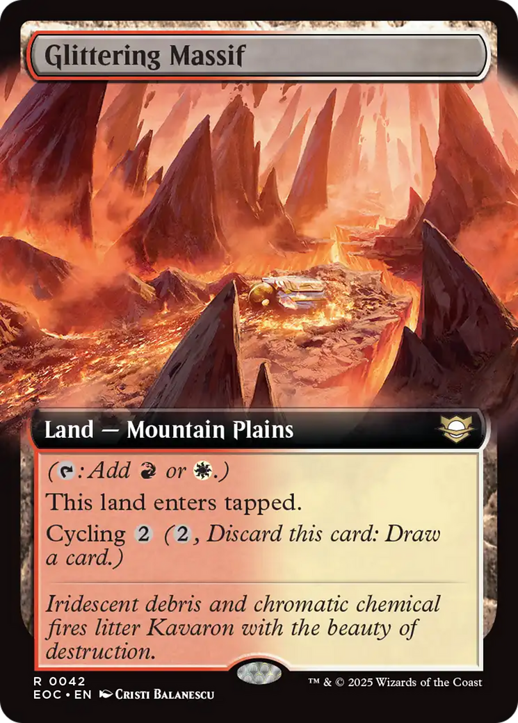 Glittering Massif (Extended Art) [Edge of Eternities Commander] | Dragon's Lair Comics and Fantasy Houston TX