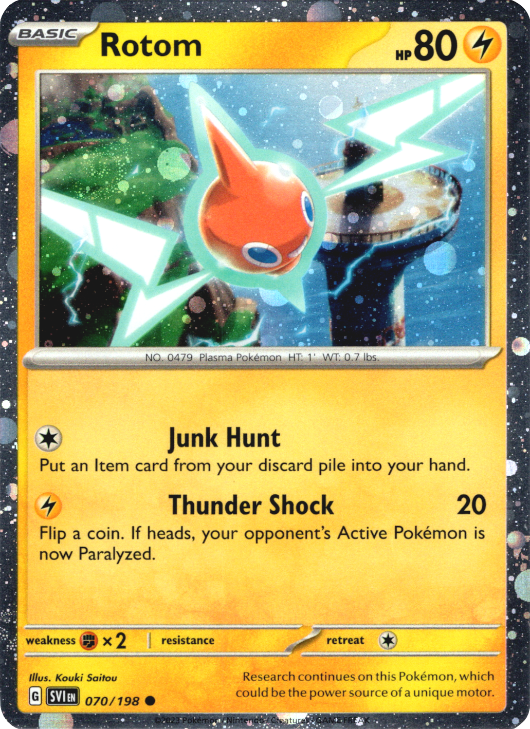 Rotom (070/198) (Theme Deck Exclusive) (Cosmos Holo) [Scarlet & Violet: Black Star Promos] | Dragon's Lair Comics and Fantasy Houston TX