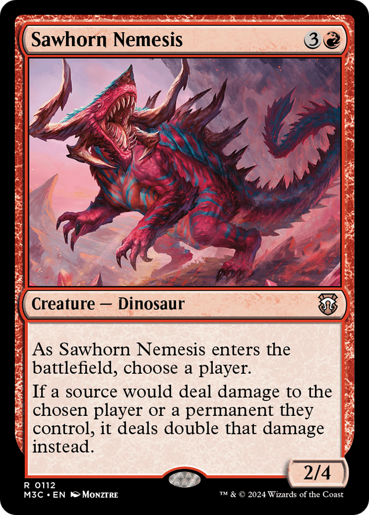 Sawhorn Nemesis [Modern Horizons 3 Commander] | Dragon's Lair Comics and Fantasy Houston TX
