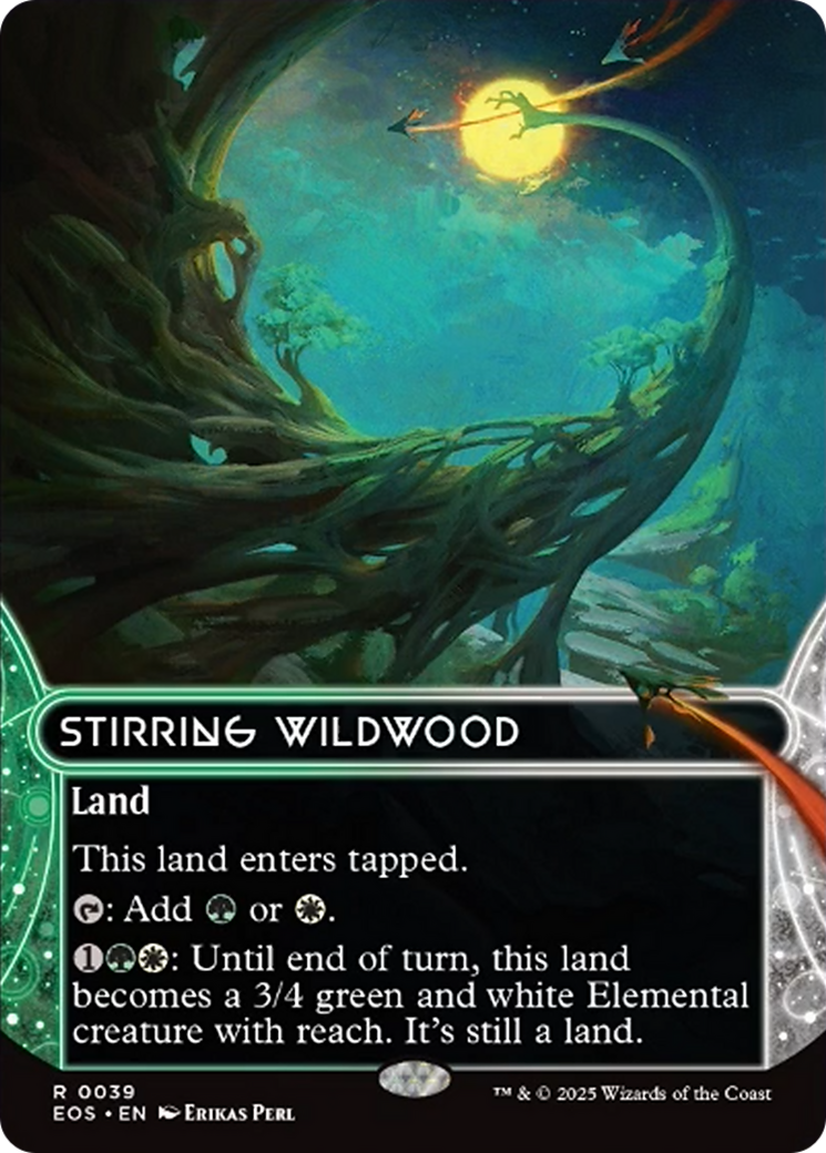 Stirring Wildwood (0039) (Borderless) [Edge of Eternities: Stellar Sights] | Dragon's Lair Comics and Fantasy Houston TX