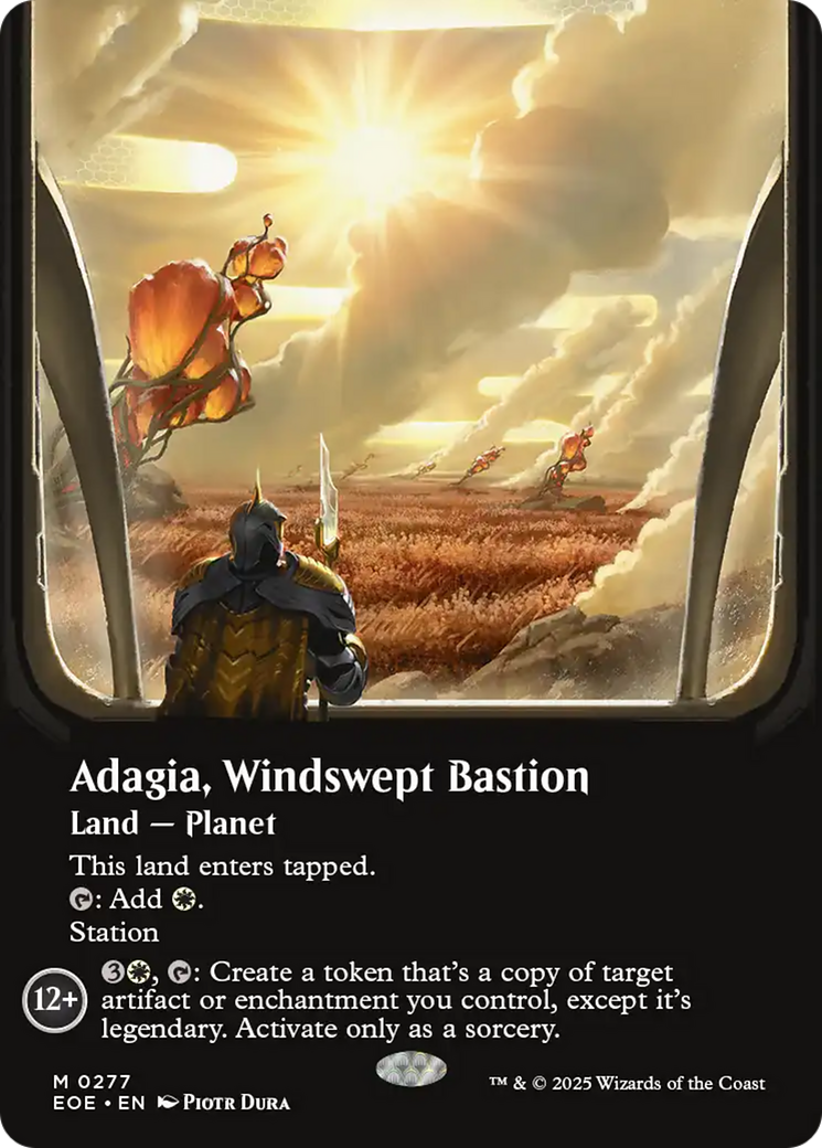 Adagia, Windswept Bastion (Borderless) [Edge of Eternities] | Dragon's Lair Comics and Fantasy Houston TX