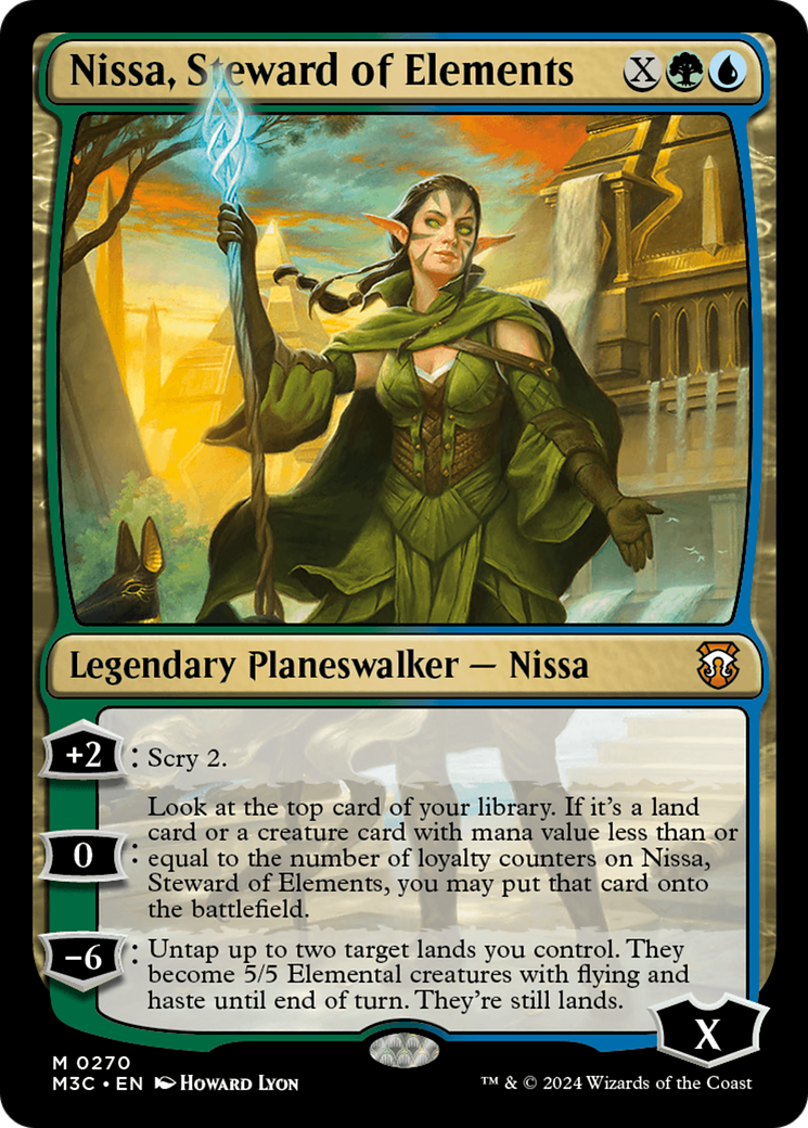 Nissa, Steward of Elements (Ripple Foil) [Modern Horizons 3 Commander] | Dragon's Lair Comics and Fantasy Houston TX