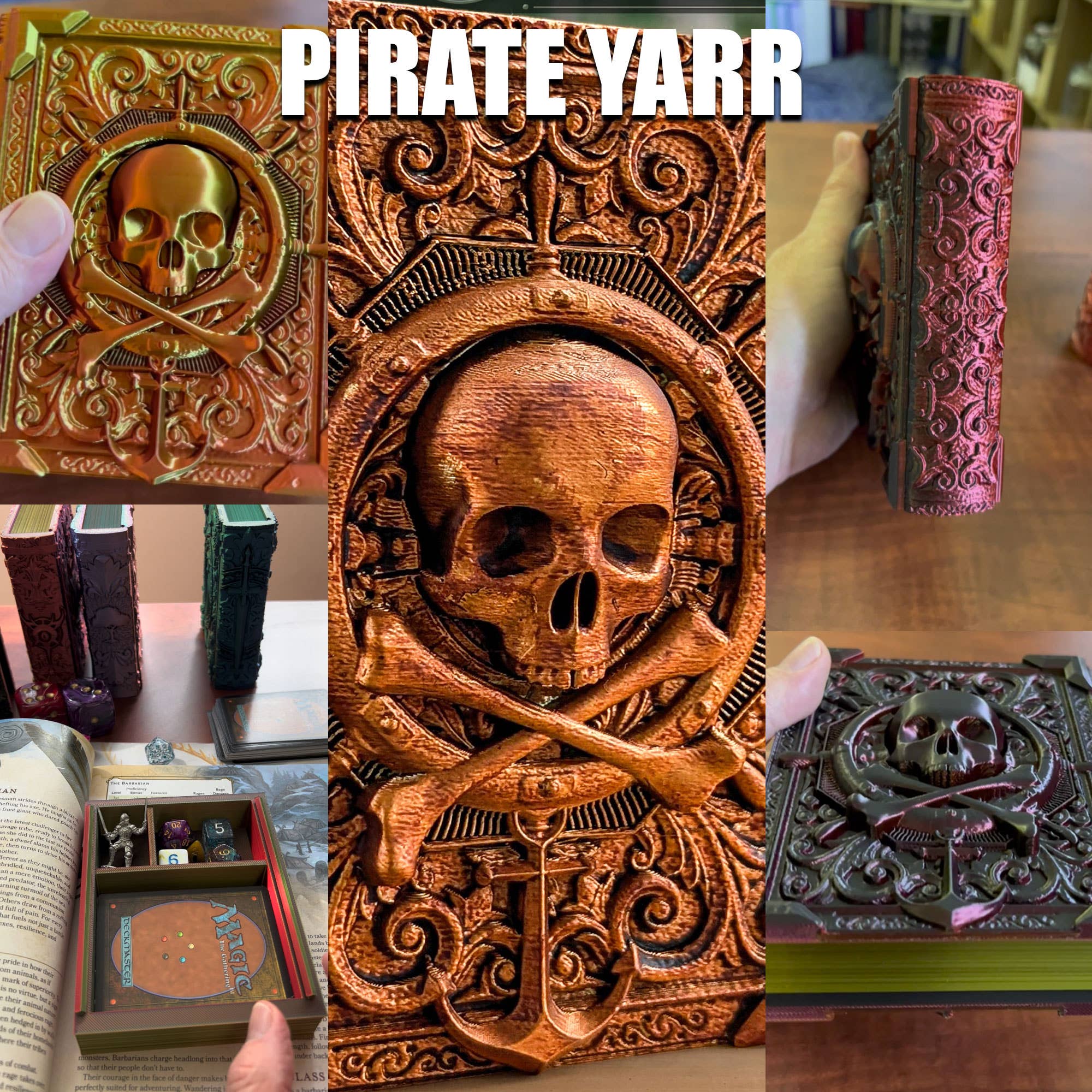 Pirate Yarr Storage Tome for TTRPG, MTG, Pokemon, D&D Gaming | Dragon's Lair Comics and Fantasy Houston TX