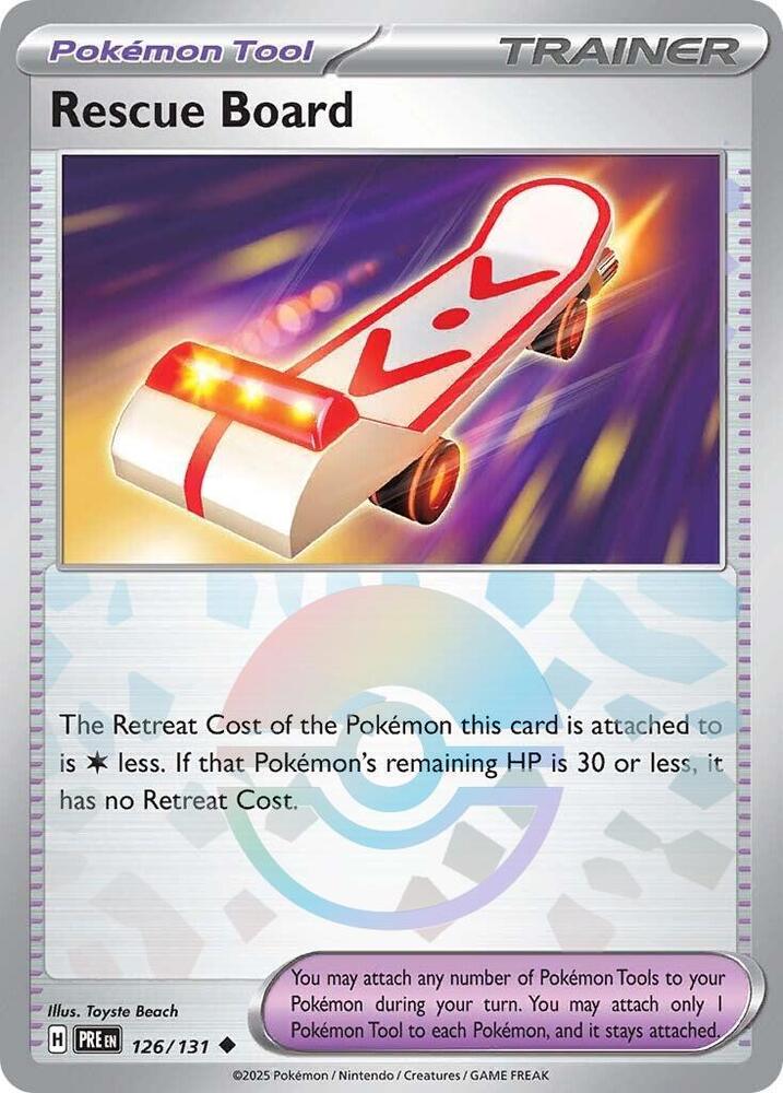 Rescue Board (126/131) (Poke Ball Pattern) [Scarlet & Violet: Prismatic Evolutions] | Dragon's Lair Comics and Fantasy Houston TX