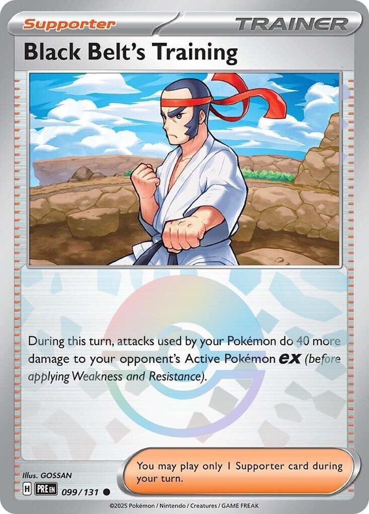 Black Belt's Training (099/131) (Poke Ball Pattern) [Scarlet & Violet: Prismatic Evolutions] | Dragon's Lair Comics and Fantasy Houston TX
